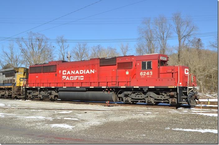 Ex-Soo Line. CP SD60 6243. Shelby. View 2.